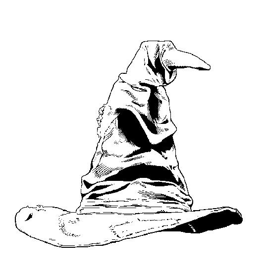 coloriage le chapeau de Dumbledore